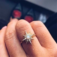 gift jewelry ring fashion gold colour wedding engagement ring band elegant women