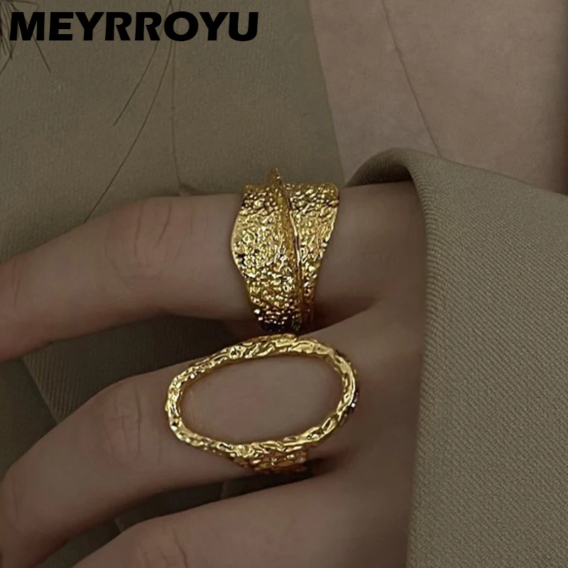 Женское кольцо MEYRROYU серебристосветильник неправильной формы 2 цвета | Украшения