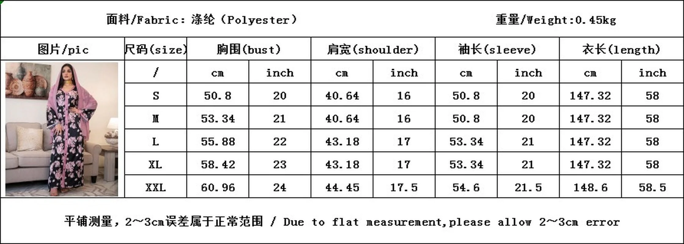 2021 Summer Fashion  Muslim Women V-neck Long Sleeve Printing Long Robes Muslim Woman Abaya European Clothing  Abayas for Women