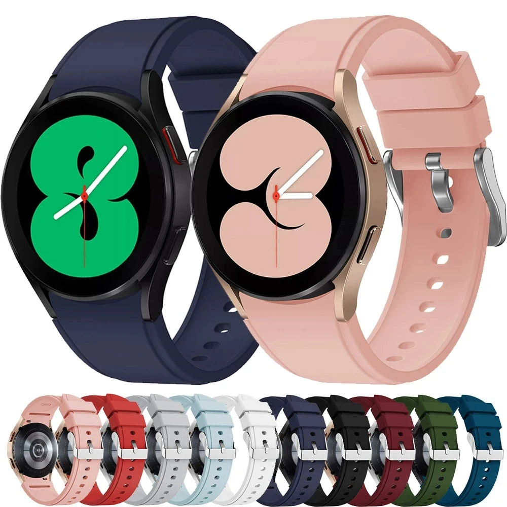 

Ремешок силиконовый для Samsung Galaxy Watch 4 Classic, спортивный браслет для смарт-часов, 44 мм 40 мм, 20 мм 46 мм 42 мм