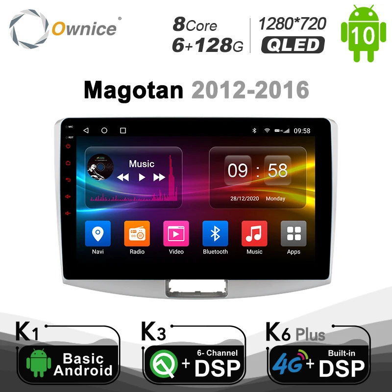 Автомобильный радиоплеер 6G + 128G Ownice Android 10 0 GPS для Volkswagen CC Magotan Passat b7 2012 2013 2014 2015 2016 DSP