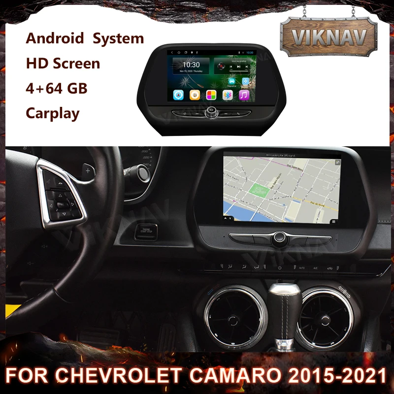 

Автомобильный радиоприемник 128G для Chevrolet Camaro 2015-2021 TS10 Android 10,0 GPS-навигация стерео головное устройство мультимедийный плеер радио carplay