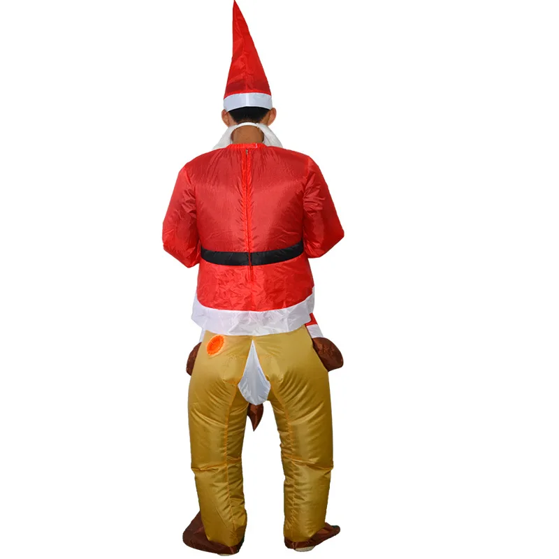 

Santa Claus Cosplay Costumes Christmas Snowman Inflatable Clothes Clothing Halloween Party Dress Up m