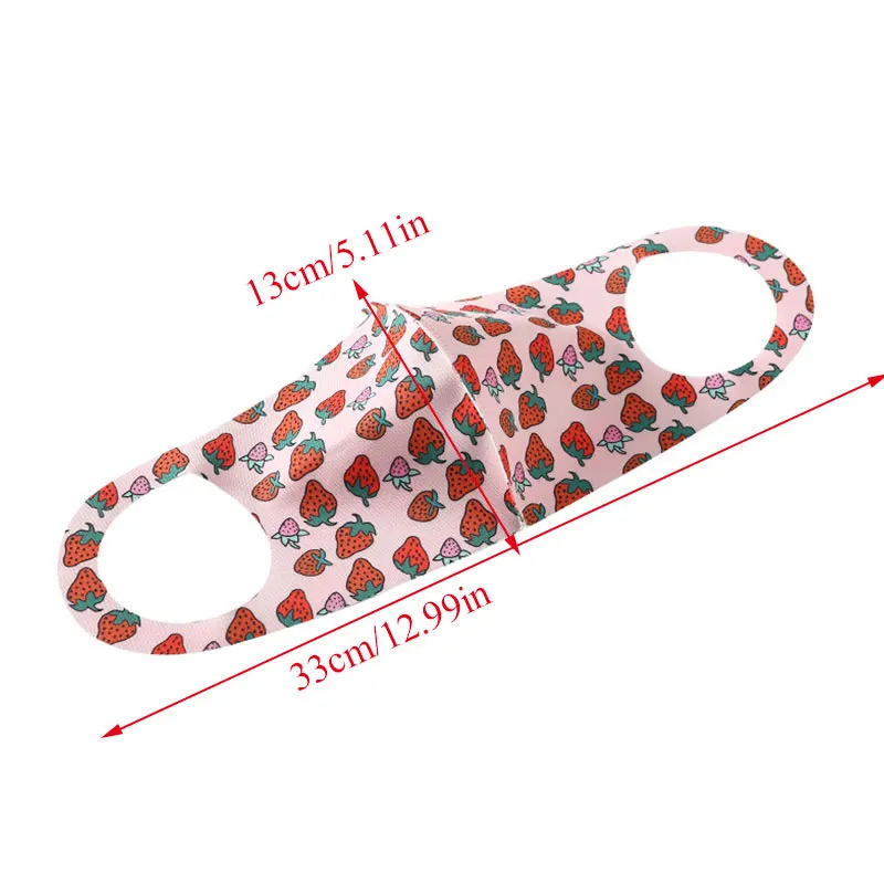 Маска женская из вискозы хлопковая дышащая многоразовая солнцезащитная с милым