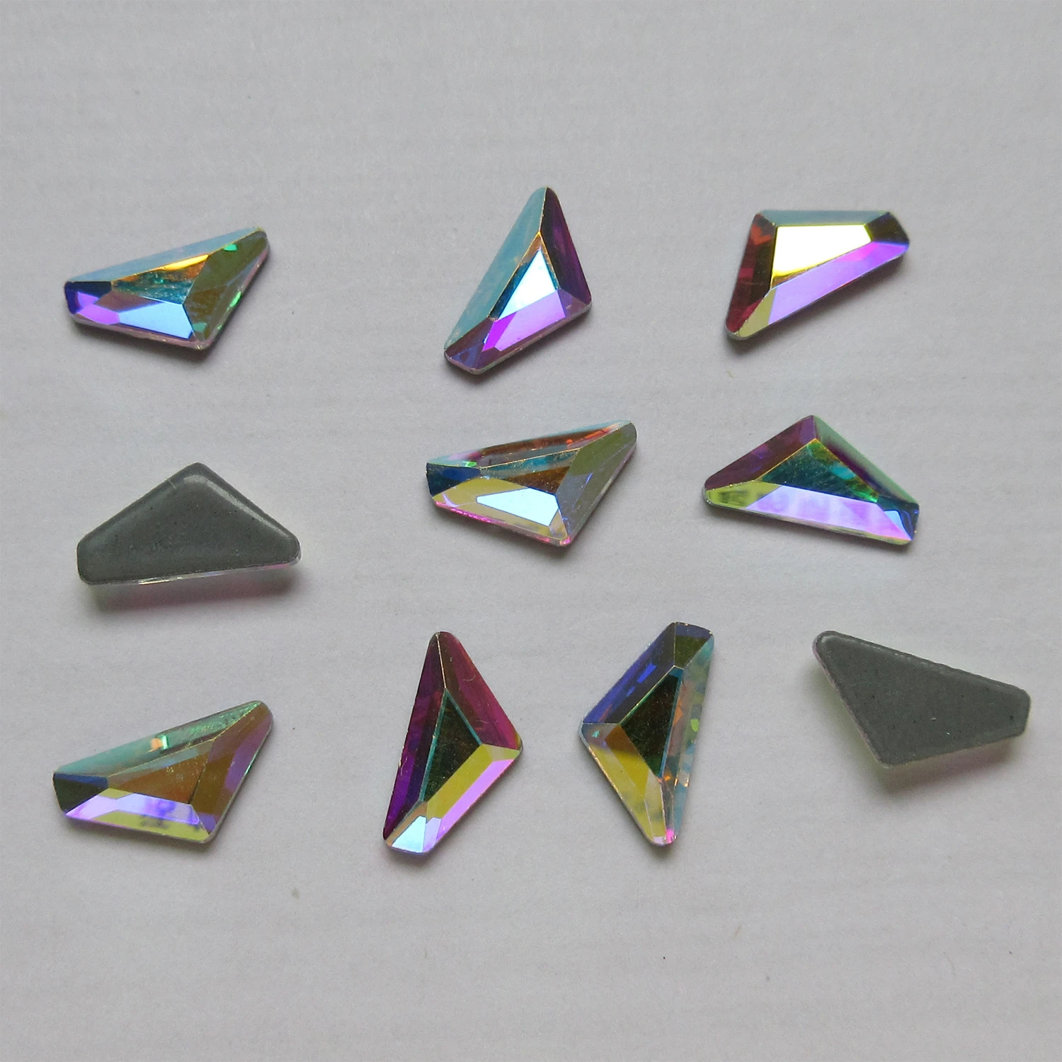 5x10 мм Средний треугольник Альфа камни кристалл AB плоская задняя Горячая фиксация