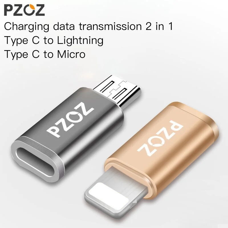 

Pzoz Samsung C to microusb adapter, for iPhone x, 8, 7, 6, 4x redmi Xiaomi, 5 plus, OTG C data converter