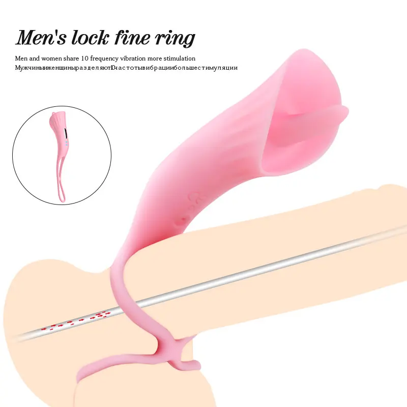 Задержка эякуляции Кольцо пенис вибраторы 10 скоростей Стимулятор клитора соска
