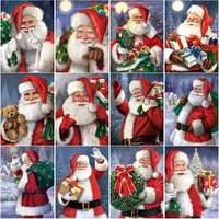 new 5d diy diamond painting santa claus diamond embroidery christmas gift cross stitch full square round drill crafts home decor
