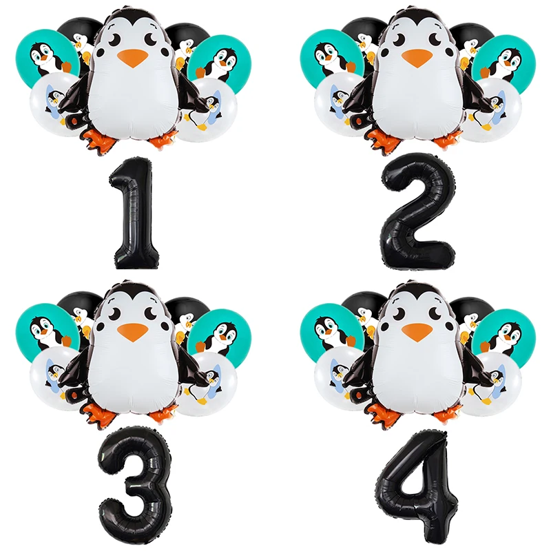 Cartoon Animal Penguin Theme Foil Balloons Birthday party decorations Baby Shower Supplies Kids favor toys Cute Globos Air