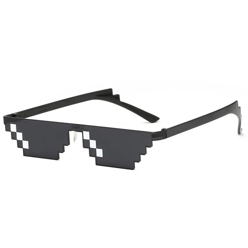 

Mosaic Sunglasses Trick Toy Thug Life Glasses Deal With It Glasses Pixel Women Men Black Mosaic Sunglasses Funny toy