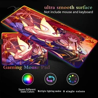 fategrand order anime rgb large gaming mouse pad computer mousepad led big mouse mat keyboard desk pc mause pad with backlit