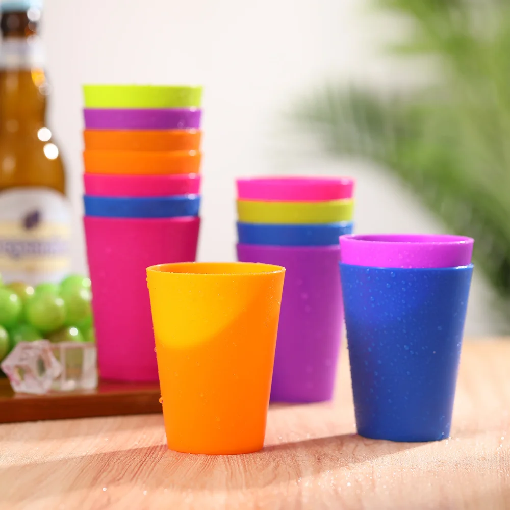 

15pcs Colored Cups Reusable Drinking Tumblers Break-resistant Beer Beverage Holding Cups