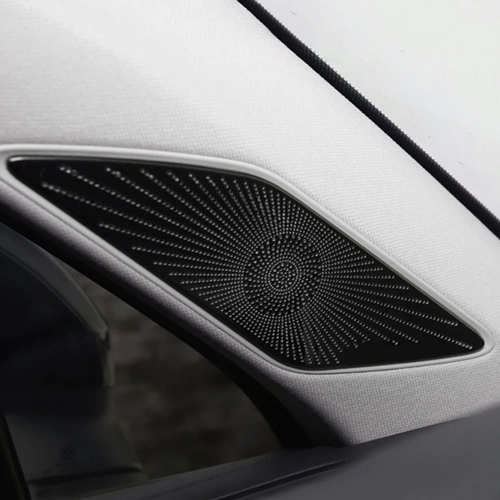 

For VW Volkswagen Touareg CR 2018-2020 Stainless Car Door Panel Loudspeaker Pad Speaker Cover Trim Frame Sticker Accessories