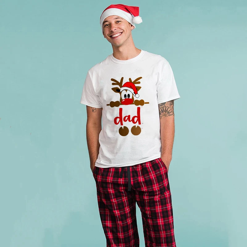 De Navidad camisa pap&aacute; mam&aacute; hermano hermana Beb&eacute; feliz Navidad familia Navidad trajes de regalo de vacaciones-4