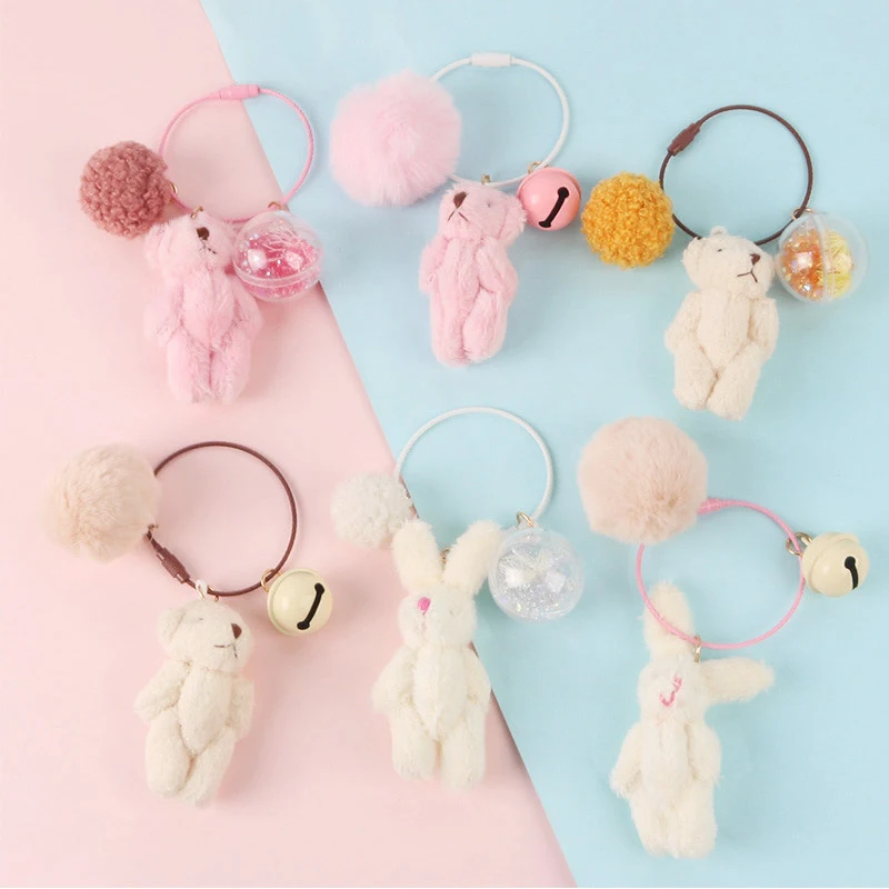 Миниатюрный медведь кролик брелок плюшевая игрушка новинка 2020 милый аниме кукла