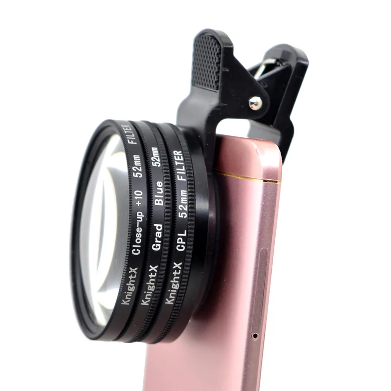 KnightX-filtro de cámara para teléfono inteligente, lente macro de efectos especiales, 52MM...