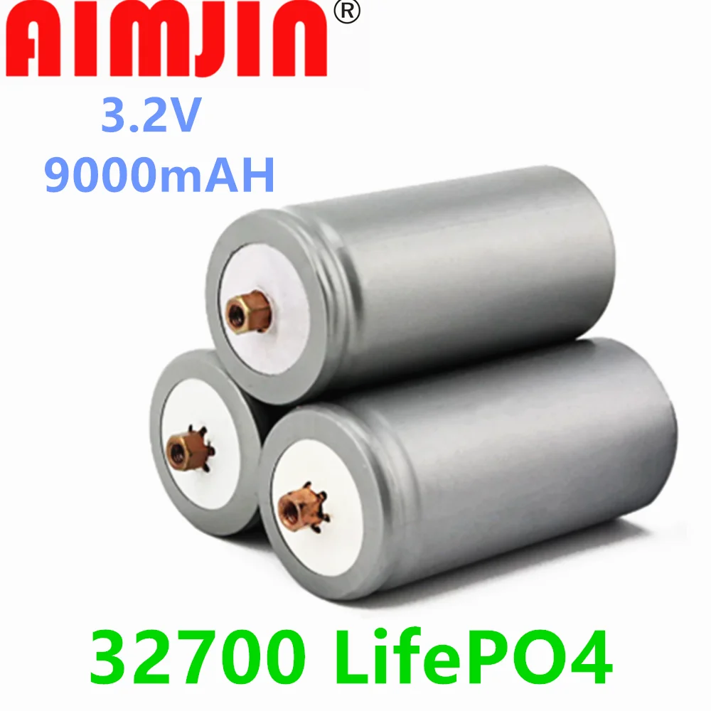 6 PCS 3.2V 9000mah 32700 LiFePO4 Battery Rechargeable for Electric Bike Pack with Screw | Электроника