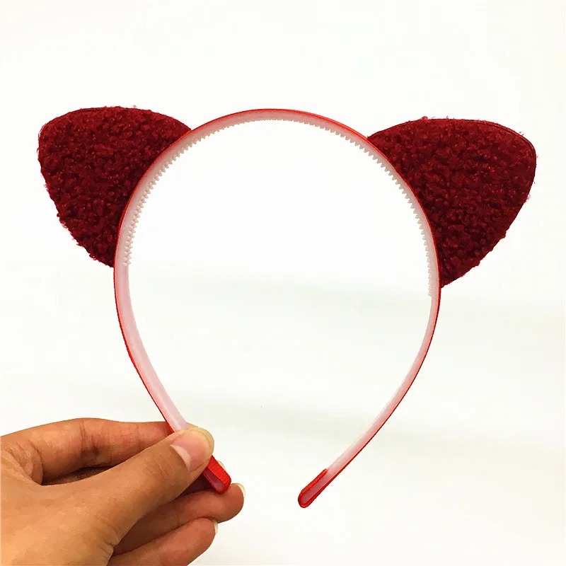 Милый пушистый обруч для волос с кроличьими ушками красивые головные уборы