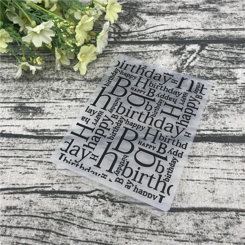 Пластиковая папка для тиснения на день рождения скрапбукинга альбом сделай сам