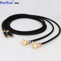 hi end top grade rca male to right angled rca audio extension cable hifi 2rca to2 rca audio cable line wire