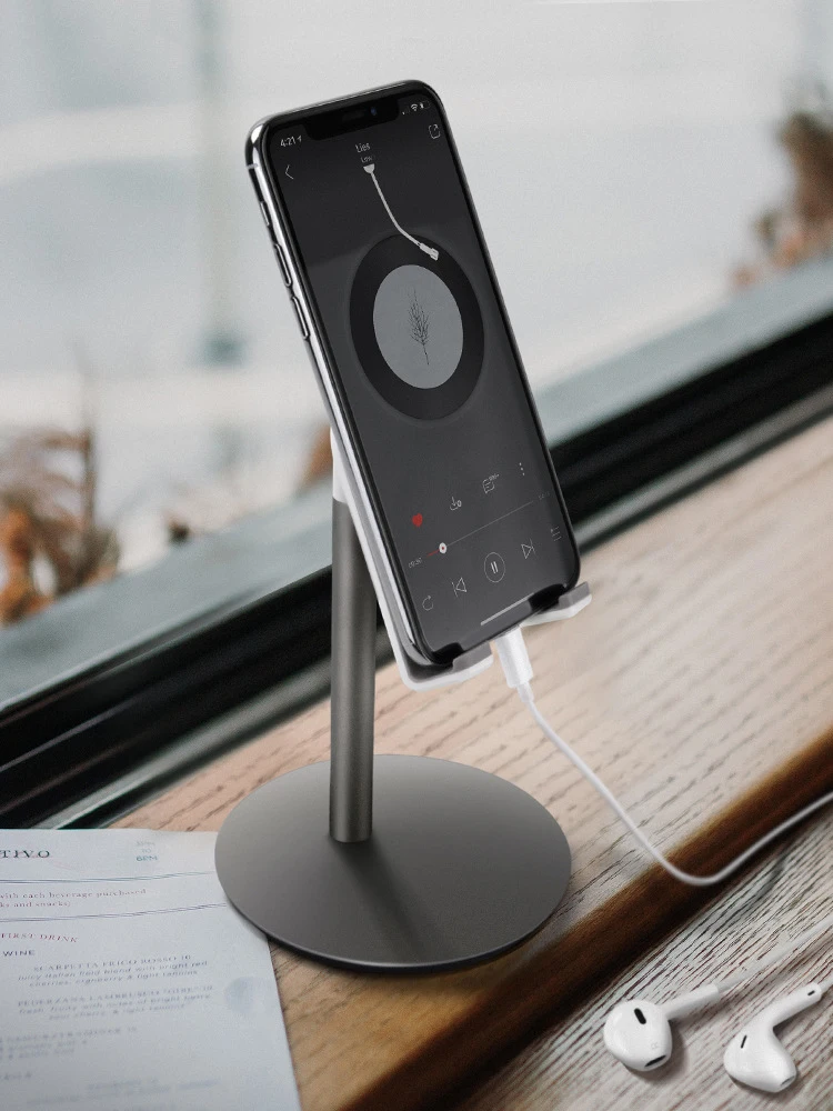 Black Normal Настольная подставка для телефона iPhone 11 X XR 8 7 6S алюминиевый сплав Подставка для планшета держатель для iPad Air 2 Mini 1 2 3 4 5 7,9 9,7 дюймов - Цвет: Black Normal