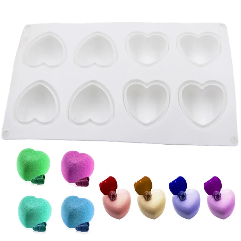 Силиконовая форма для кексов шоколада печенья в форме сердца сферы сковорода