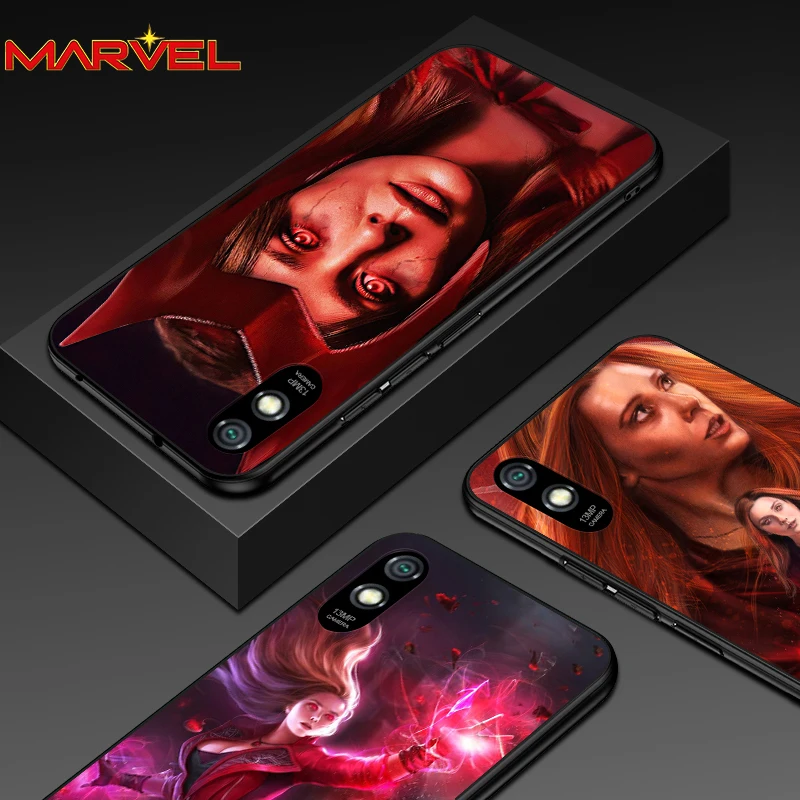 

Scarlet Witch Marvel for Xiaomi Redmi 10X Pro 9C 9A 9T 9 GO K40 K30 Ultra K20 8 7 S2 6 5 4X Pro Soft Black Phone Case