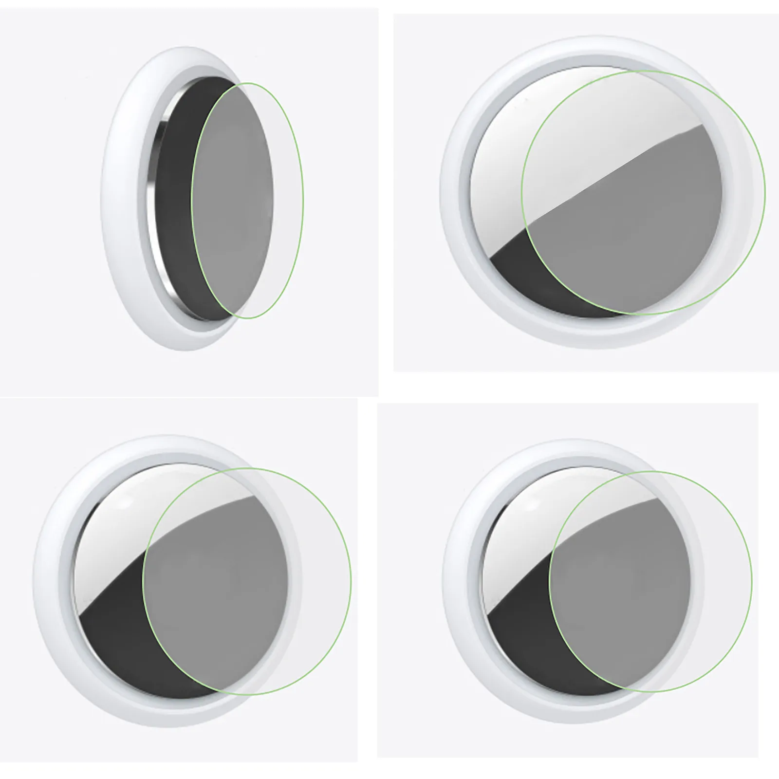 

5PCS Suitable for AirTag aviation tag tracking locator screen protection transparent TPU hydrogel film to prevent scratches