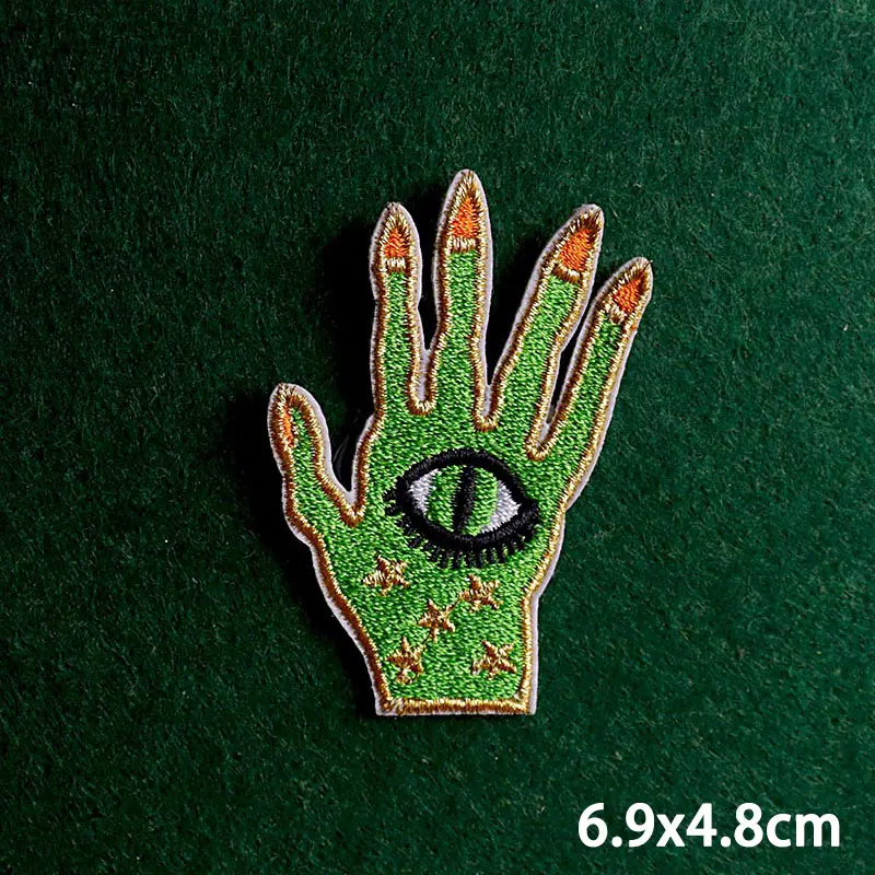 2 шт./лот вышитые нашивки в стиле панк-хиппи-рок для одежды металлические