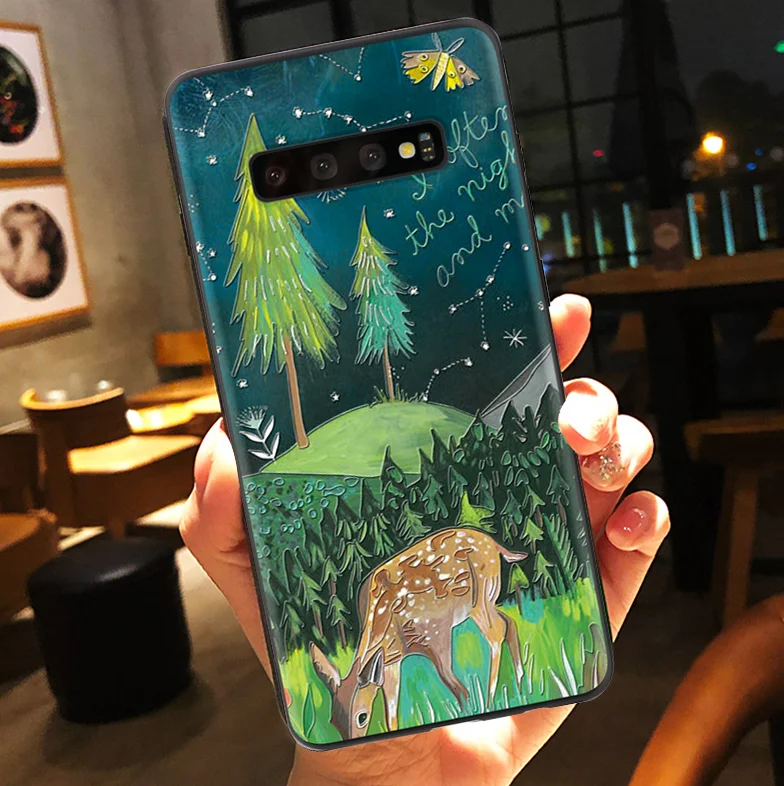 luditou 3D Тотем рельефный чехол для Samsung Galaxy A7 A9 S7 край S8 S9 S10 плюс A6 A5 A10 A30 A50 A70 Note 8 9 бант из ленты TPU с изображением - Цвет: luditou