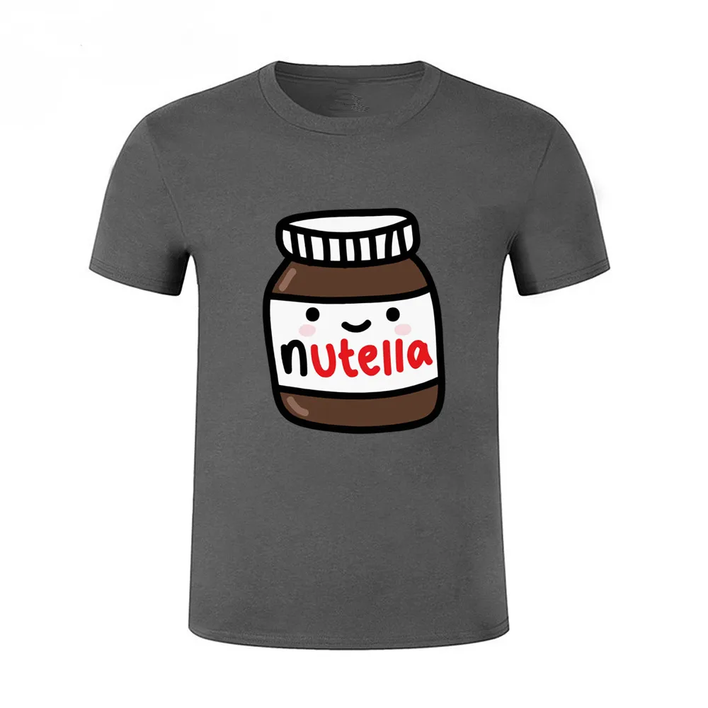 Новинка 2019 мужская рубашка унисекс премиум Nutella Jar Kawaii футболка дизайнерская