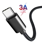 Кабель USB Type-C для Samsung S9, S8, 3A, быстрая зарядка Type-C, мобильный телефон, зарядный провод, USB C кабель для Xiaomi mi9, Redmi note 7, шнур
