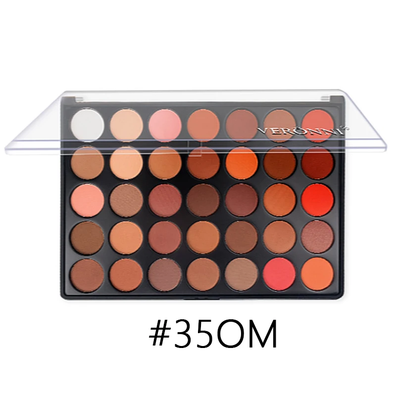 35OM Color Eyeshadow VERONNI 35 цветов обнаженные тени для век Макияж Shimmer Водонепроницаемый Профессиональный матовый блеск обнаженные тени для век макияж Палитра - Цвет: 35OM Color Eyeshadow