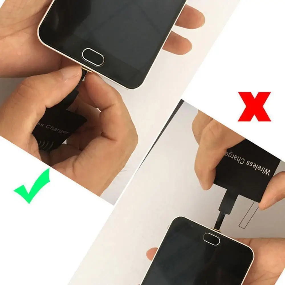 Беспроводное зарядное устройство CinkeyPro QI приемник Micro USB Type C для iPhone Samsung 5 В/1 А
