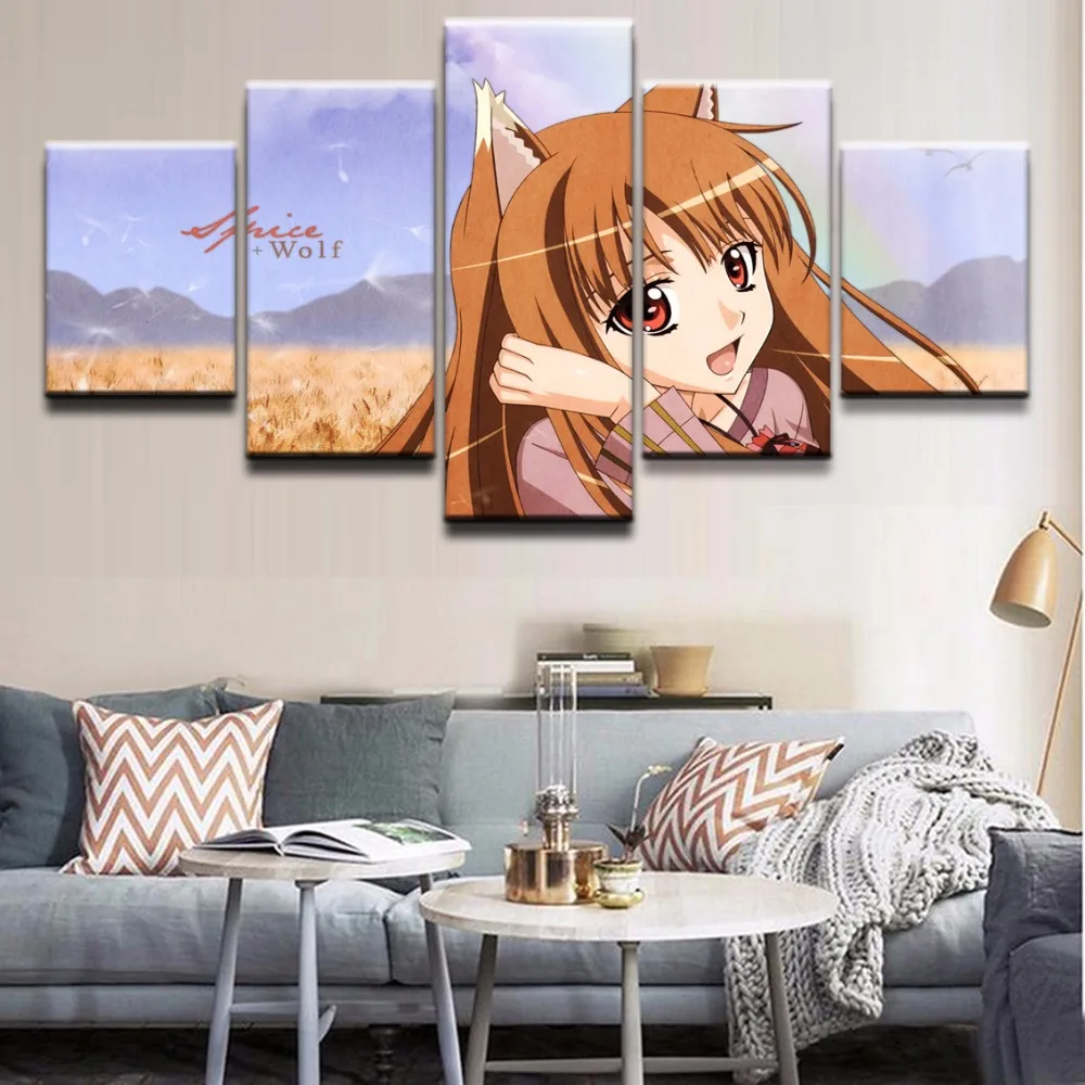 Постер на холсте с изображением специй и волков Настенная картина из 5 предметов