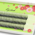 Ресницы Kimcci натуральные объемные из искусственной норки для наращивания, 120 узловкоробка