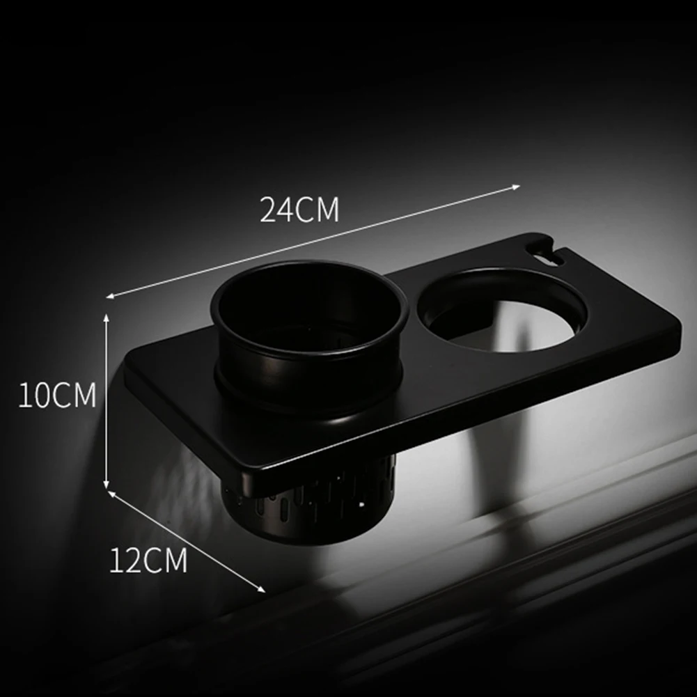 

Aluminum Alloy Punch Free Wall Mounted Hair Dryer Comb Holder Bathroom Spiral Stand Holder Hanger Hook Bracket Bathroom Rack