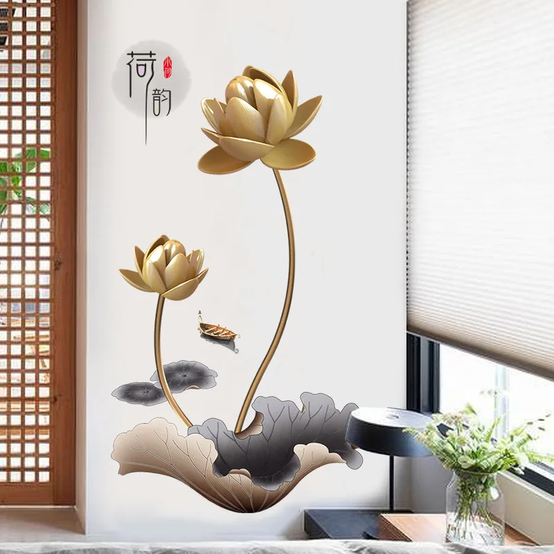 

Chinese Style 3D Relief Flowers Pattern Photo Murals Wallpaper Living Room Hotel Background Wall Painting Decor