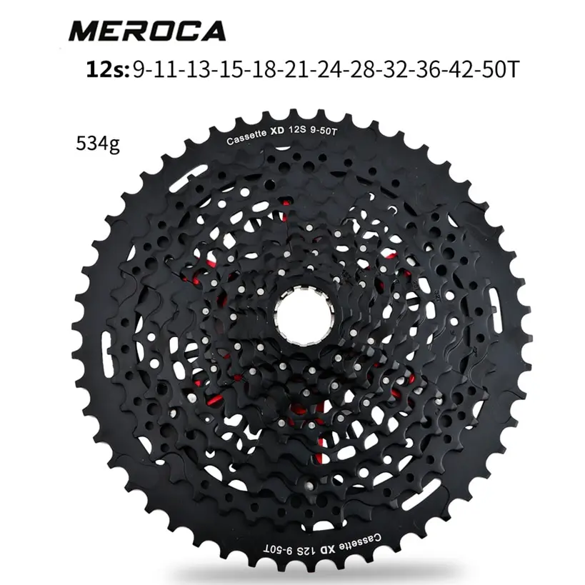 Горный велосипед MEROCA Сверхлегкий полый с ЧПУ Freewheel 11/12 скоростей 9 50T встроенная