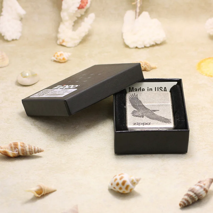 

Genuine Zippo oil lighter copper windproof Eagles spread wings cigarette Kerosene lighters Gift With anti-counterfeiting code