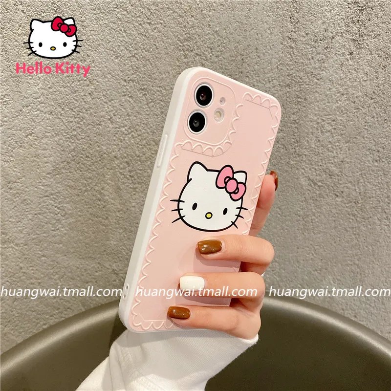 

Hello Kitty for IPhone 7/8P/X/XR/XS/XSMAX/11/12Pro/12mini Cute Silicone Anti-drop Phone CaseSuitable for girls