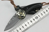 folding knife damascus steel wilderness survival self defense utility tool multifunctional knife creative collection knife edc