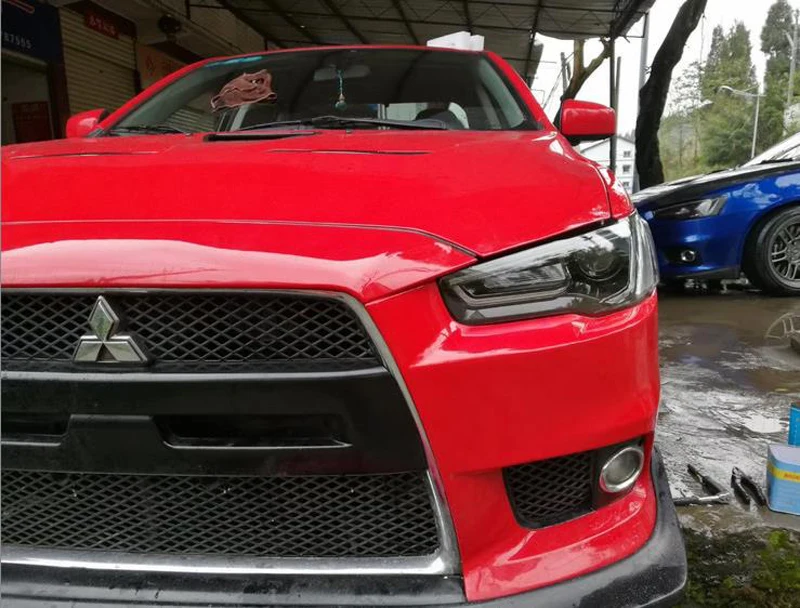 VLAND Светодиодная лента головная лампа для Mitsubishi Lancer головной светильник s 2008- Audi Стиль головной светильник двойной луч проектор DRL