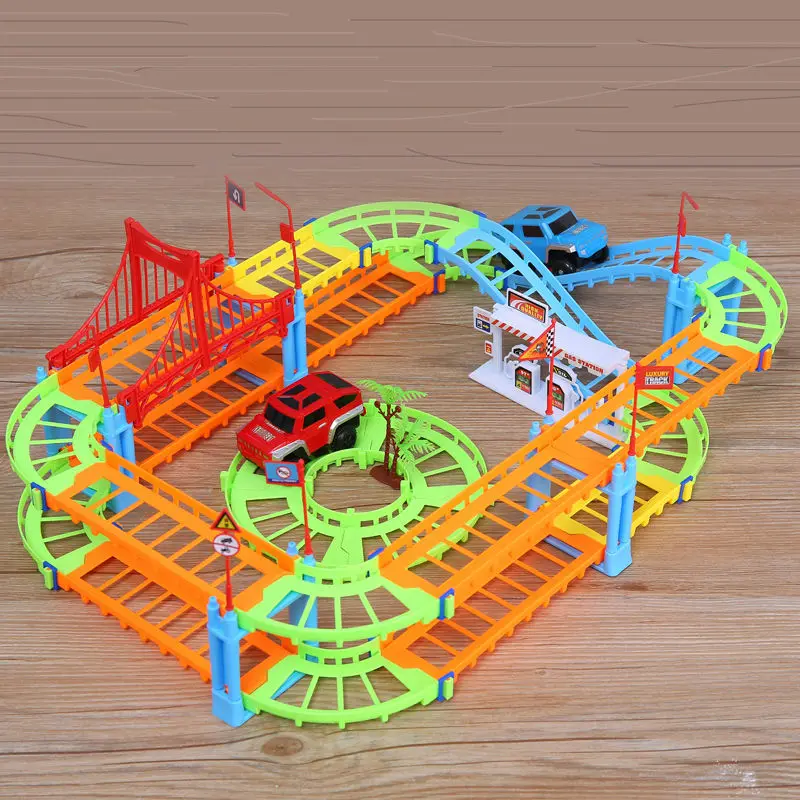 Железная дорога электрический автомобиль для детей трек игрушки сделай сам