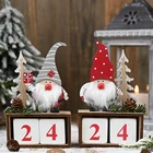 Изысканный деревянный календарь с областью Рождества, календарь с областью, рождественские украшения для дома, подарки на новый год