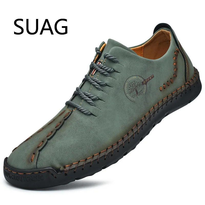 

Comfortable Men's Shoes Fashion Leather Shoes Man Outdoor Casual Sneakers Flats Loafers Moccasins Zapatillas De Deporte 38-48