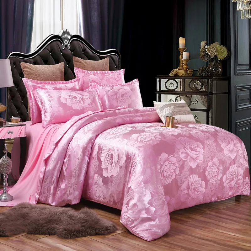 Роскошный жаккардовый Комплект постельного белья с пододеяльником и принтом