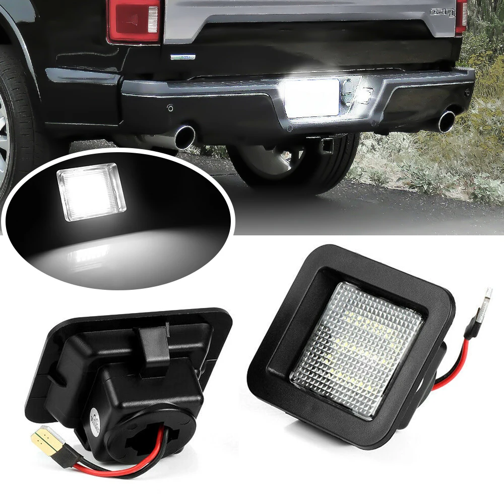 2Pcs For Ford F150 F-150 2015 2016 2017 2018 2019 2020 2021 LED License Plate Light Lamp Assembly Replacement Car Accessories