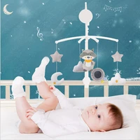 rotating mobile bed bell white cartoon general rattle new squirrel bear music puzzle solid baby 0 12 months newborn toy