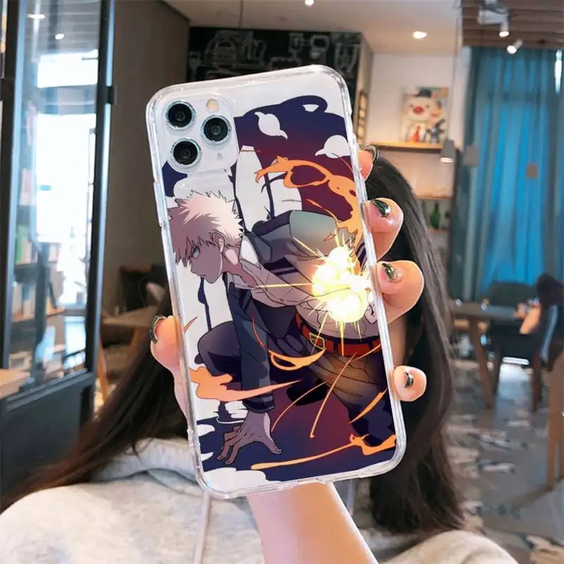 

My Hero Academia Anime Phone Case Transparent for iPhone 6 7 8 11 12 s mini pro X XS XR MAX Plus cover funda shell